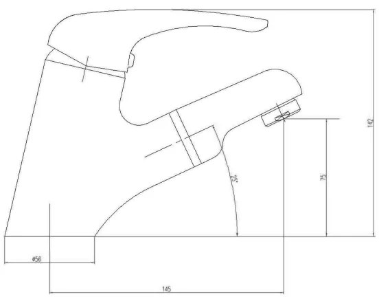 Aqualine - Baterie pentru lavoar KASIOPEA, 14,2 cm, crom lucios