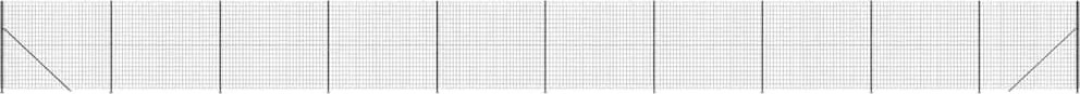 vidaXL Gard plasă de sârmă cu bordură, antracit, 1,4x25 m