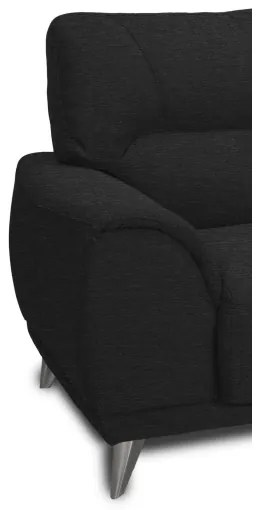 Canapea LIVORNO neagră, 3 locuri