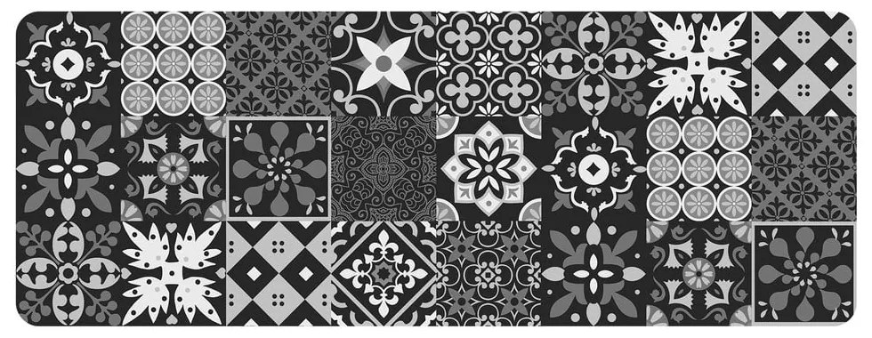 Covor tip traversă negru din PVC 45x120 cm Salou – douceur d'intérieur