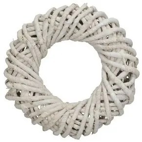 Coronita din fibre naturale, alb, 30x8.5 cm