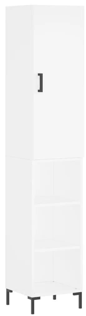 3198977 vidaXL Dulap înalt, alb, 34,5x34x180 cm, lemn prelucrat