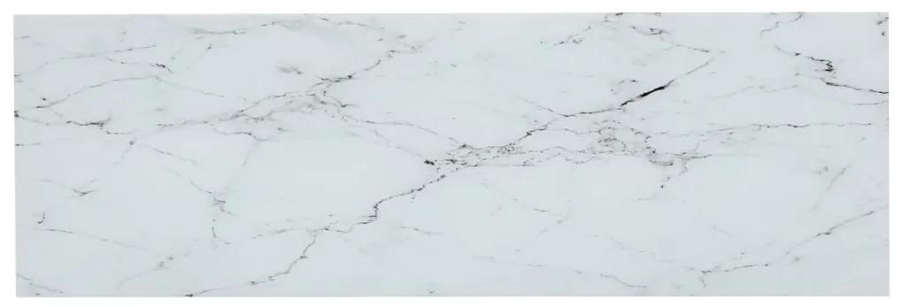 Masa consola alb marmuratransparent 100x36x168 cm sticla 1, negru si alb marmorat
