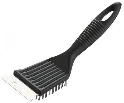 Perie pentru curatat gratar, grill, inox, 2 in 1, sarma si racleta, 20.5x7.1x4 cm