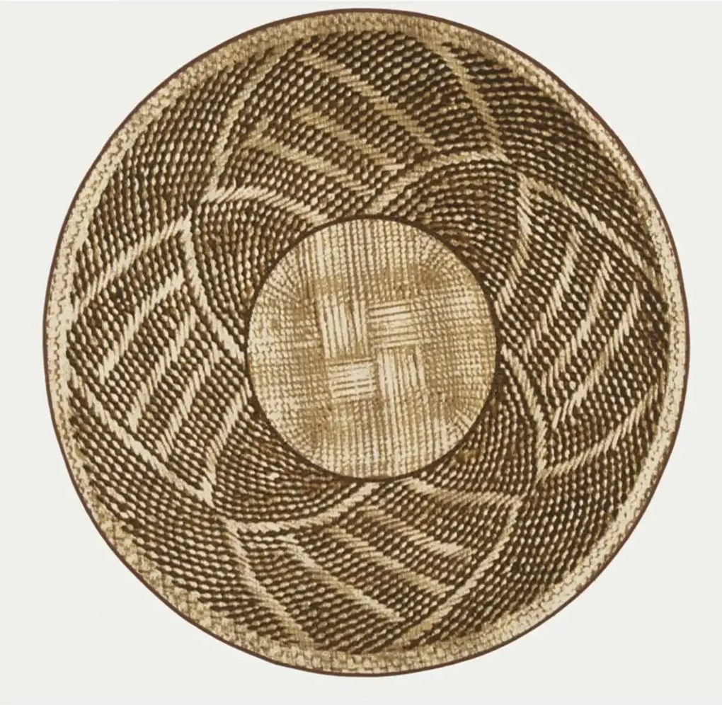 Covor tip carpeta rotund Homs,100X100 cm maro