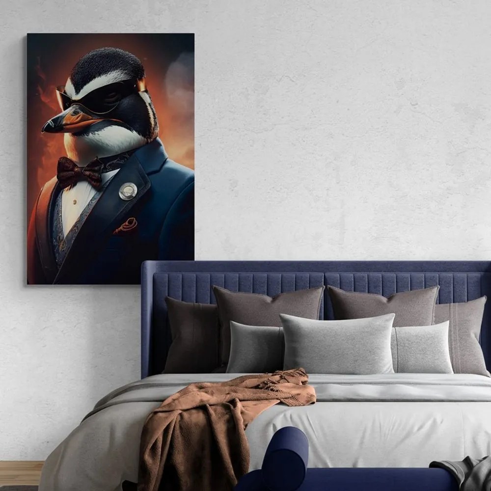 Tablou animal gangster pinguin