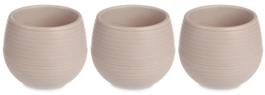 Ghivece de flori cu auto-udare, plastic, 3 buc, Ø 10 cm