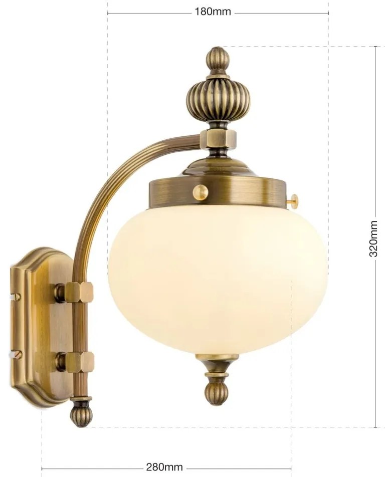 Aplica de perete stil clasic Nostalgie down alama antique/champagne