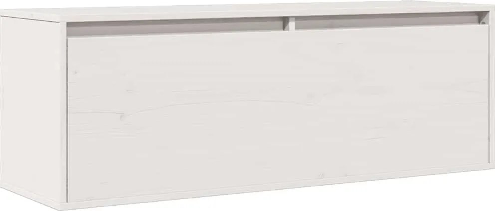 vidaXL Dulap de perete, alb, 100x30x35 cm, lemn masiv de pin