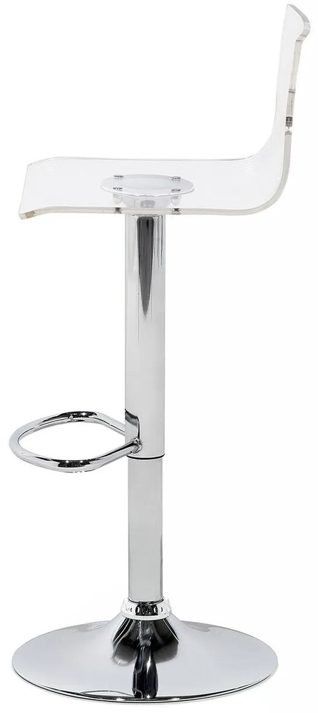 Set scaune tip bar 2buc. Bozen (transparent) (plastic alb). 1009972