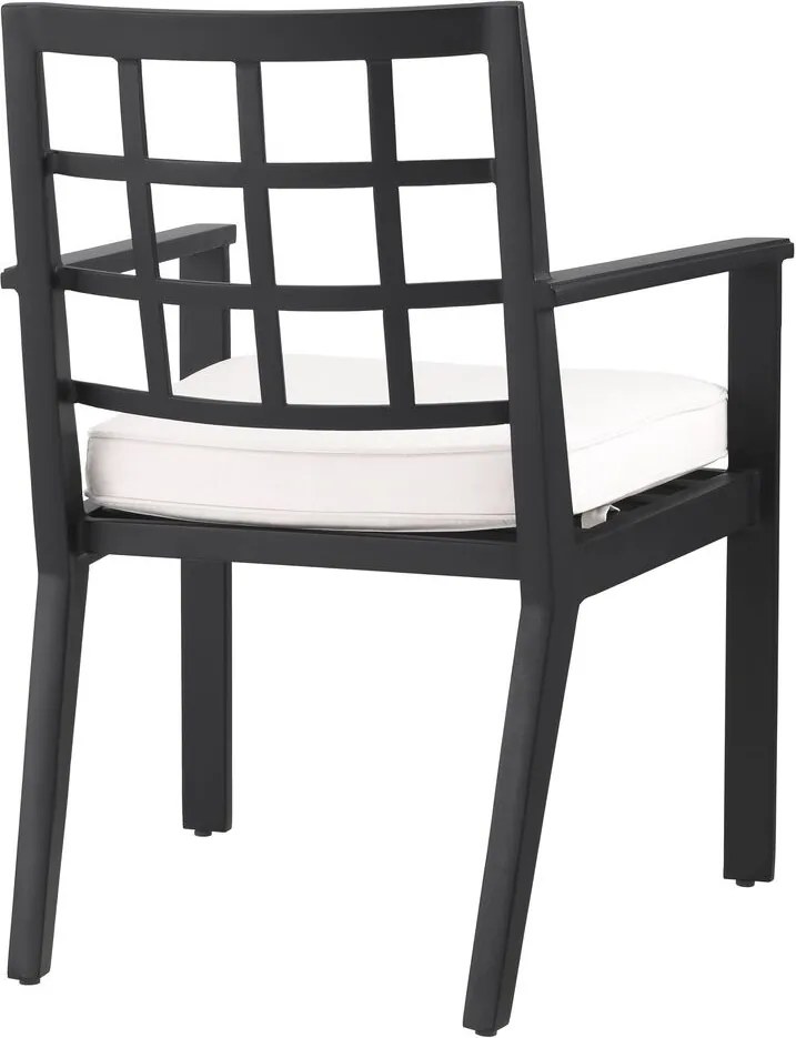 Scaun de interior/ exterior elegant design LUX Cap-Ferrat, negru 115024 HZ