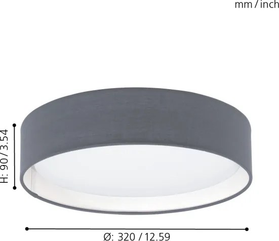 Plafonieră LED Eglo 31592 PASTERI 1xLED/12W/230V