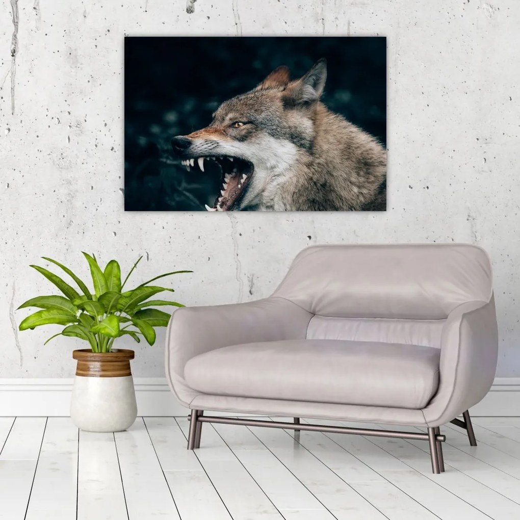 Tablou cu lup (90x60 cm)