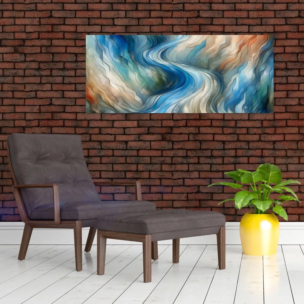 Tablou - Curent abstract (120x50 cm)
