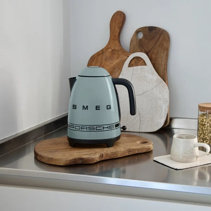 Cana electrica SMEG KLF03PSGEU, 2400 W, 1,7 l, Baza rotativa la 360°, Finisaj lucios, Verde