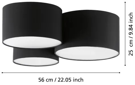 Plafonieră PASTORE 3xE27/60W/230V Eglo 99508