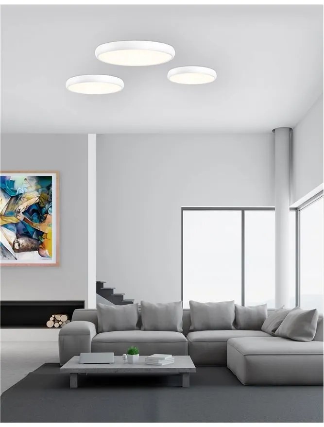 Plafoniera LED design modern Gap alb, 41cm