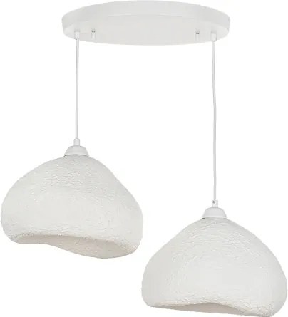 Brilagi - Lampă suspendată pe cablu WABI SABI, 2xE27/40W/230V, Ø 45 cm, alb