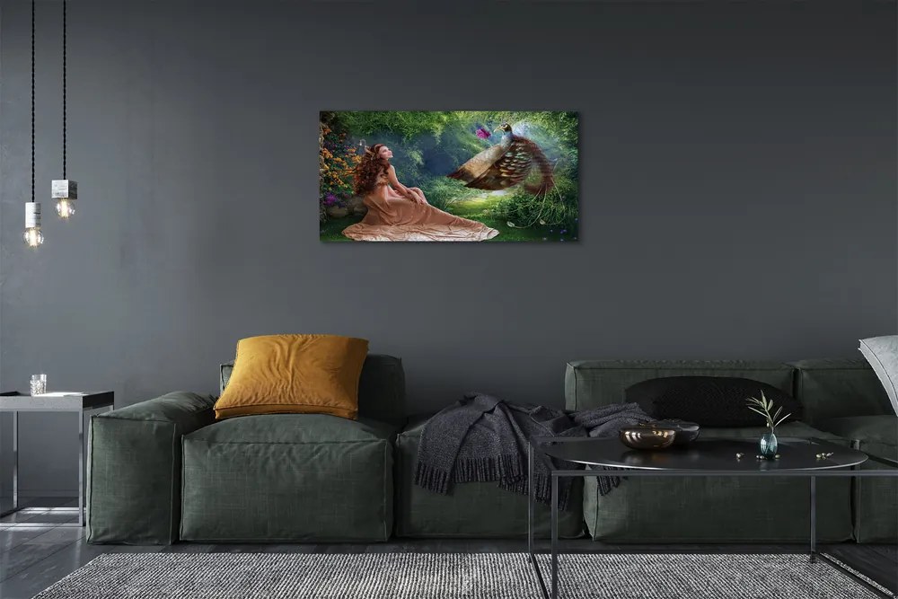 Tablouri canvas pădure de sex feminin fazan