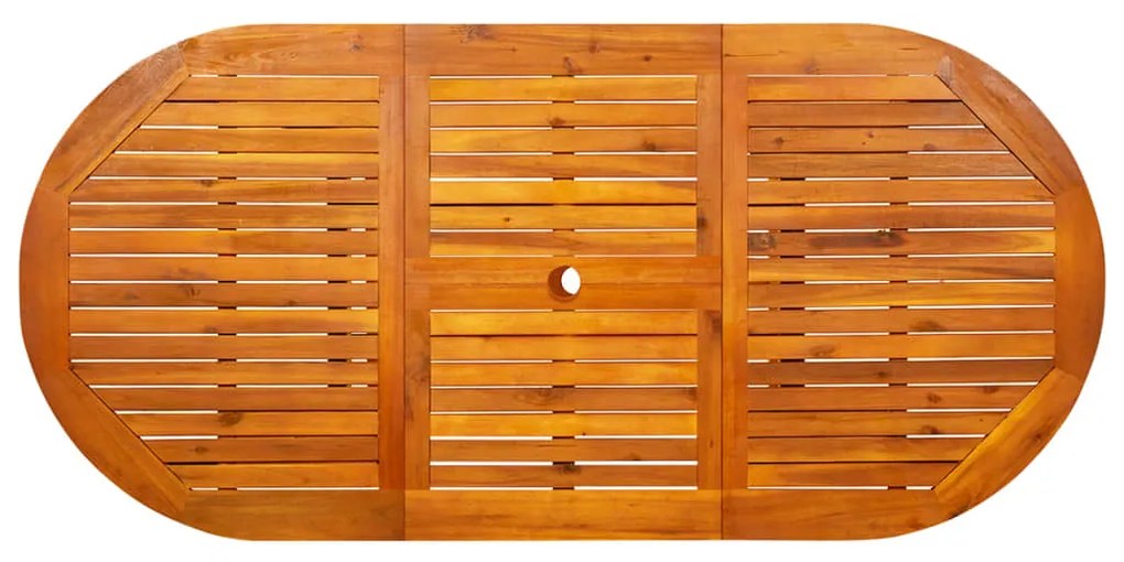 Masa de gradina, (120-170)x80x75 cm, lemn masiv de acacia 1, Oval, 170 x 80 x 75 cm