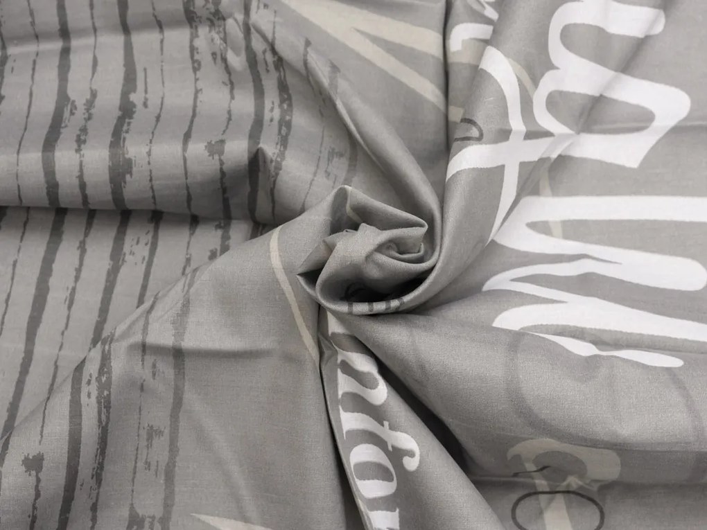 Lenjerie de pat din bumbac gri GREY DREAM Dimensiune lenjerie de pat: 70 x 90 cm | 140 x 200 cm