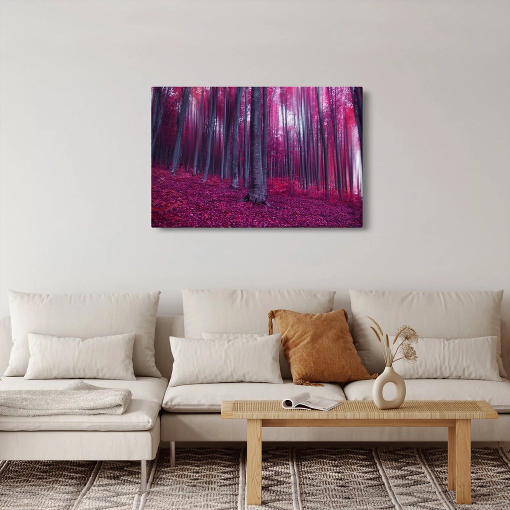 Tablou - Pădurea roz (90x60 cm)