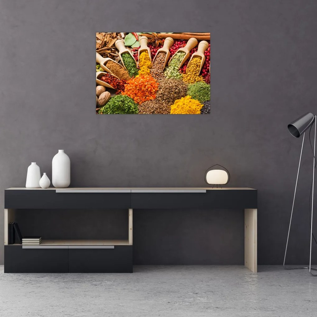 Tablou - Condimente din întreaga lume (70x50 cm)