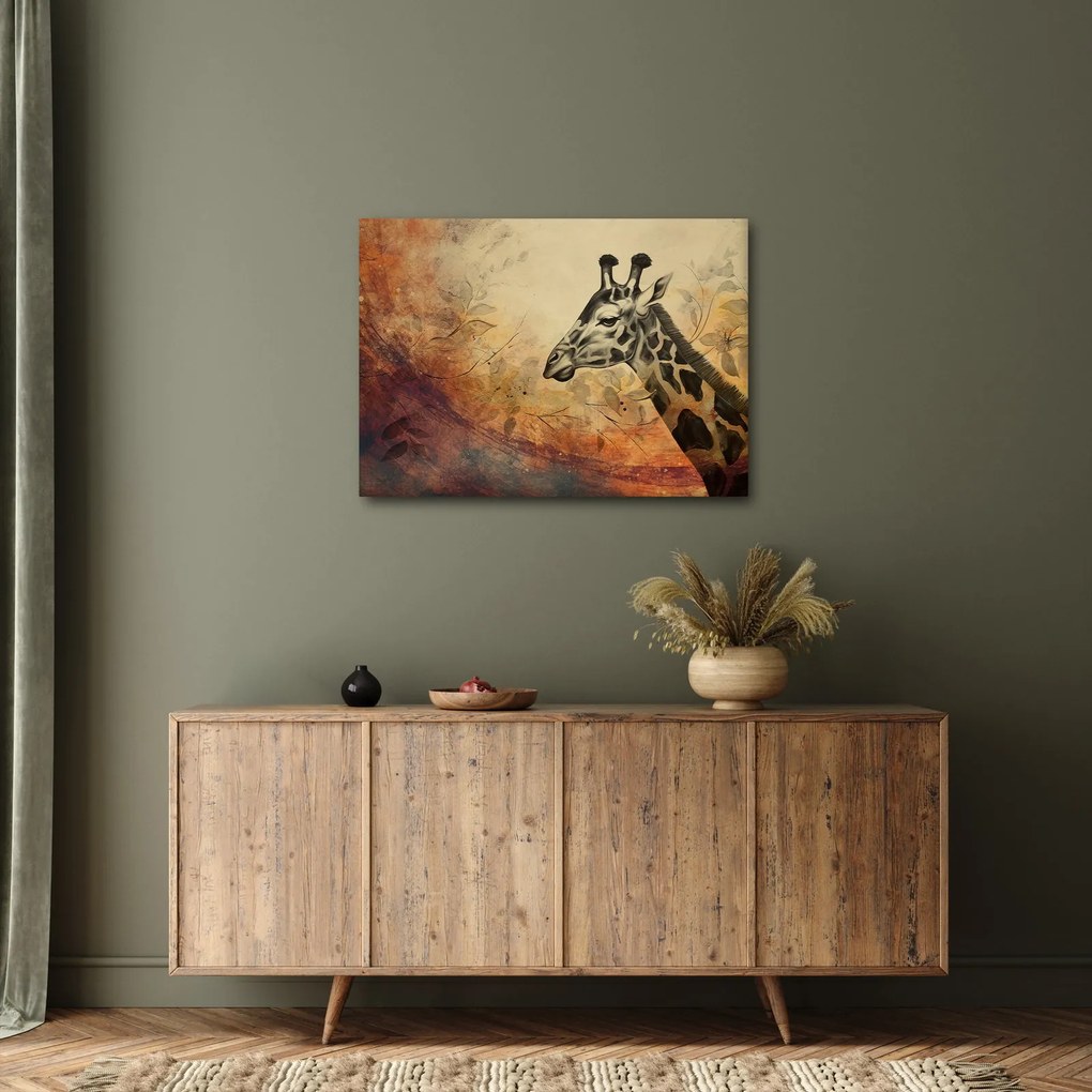 Tablou - Girafă, pictură (70x50 cm)