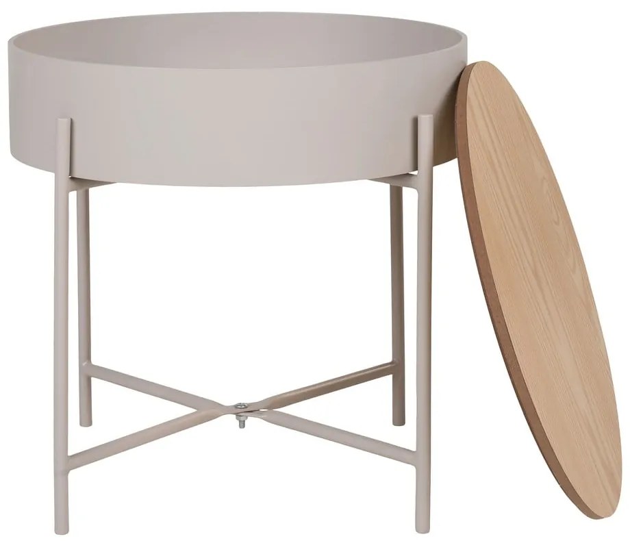 Măsuță auxiliară rotundă din metal ø 40 cm Sisco – House Nordic