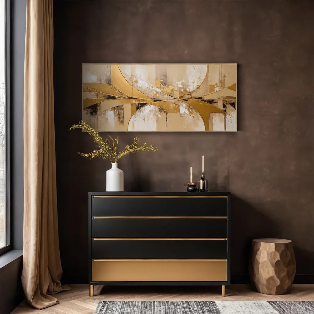 Tablou 150x60 cm Gold Abstraction – knor