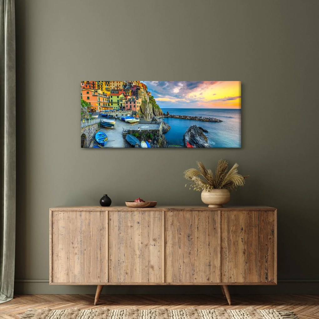 Tablou - Satul mediteranean (120x50 cm)