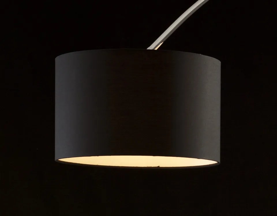 Lampadar din tesatura/metal/marmura THIS &amp; THAT 210 cm negru, un bec