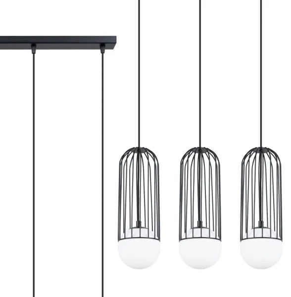 Lustră pe cablu Sollux SL.1334 BRINA 3xG9/8W/230V negru