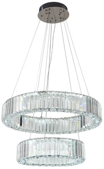 Lustră LED dimabilă pe cablu LED/65W/230V 3000-6500K crom + telecomandă