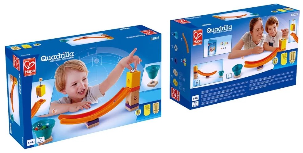 Jucarie copii Quadrilla - circuit cu bile - Set rampa (17 piese)