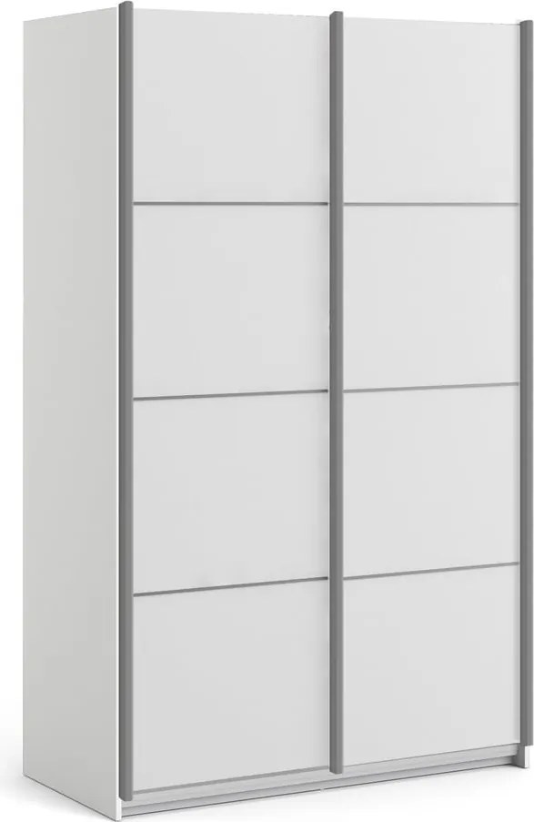 Șifonier cu uși glisante Tvilum Verona, 122x202 cm, alb