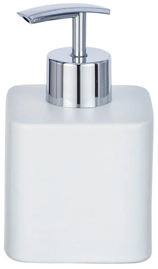 Dozator din ceramică pentru săpun lichid Wenko Hexa, gri deschis, 290 ml