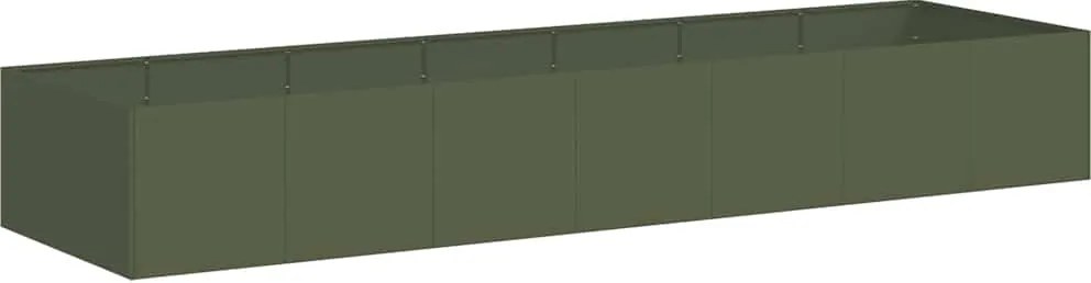 vidaXL Jardinieră verde măsline 280x80x40 cm oțel