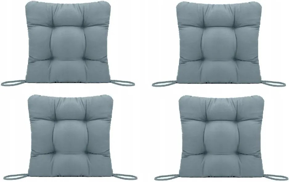 Set Perne decorative pentru scaun de bucatarie sau terasa, dimensiuni 40x40cm, culoare Gri, 4 bucati