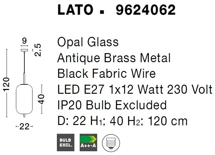 Lustra, Pendul modern Lato 22cm