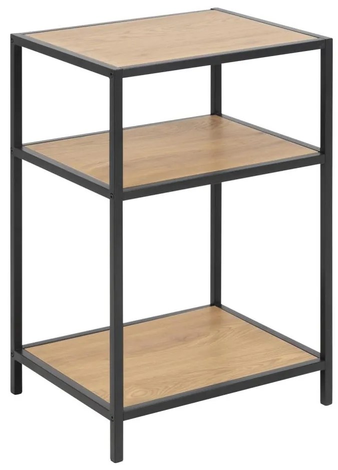 Noptieră SARON stejar/negru