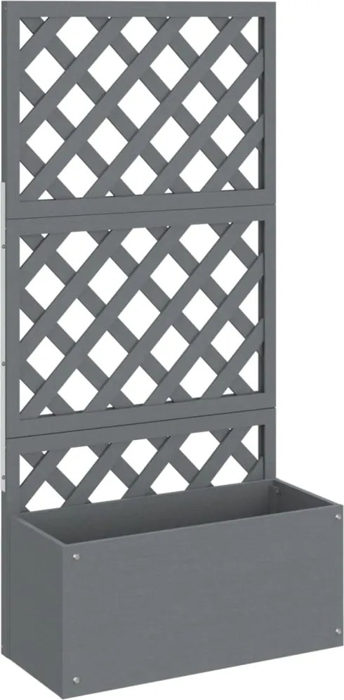 vidaXL Jardinieră cu spalier, gri, 65x33x135 cm, WPC