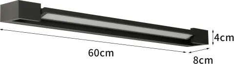 BRILAGI - Aplică de perete LED pentru exterior AQUA LINE LED/18W/230V 60 cm IP44 neagră