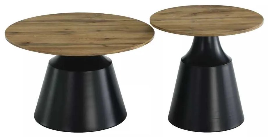 Măsuță de cafea Kioni II, stejar artisan / negru