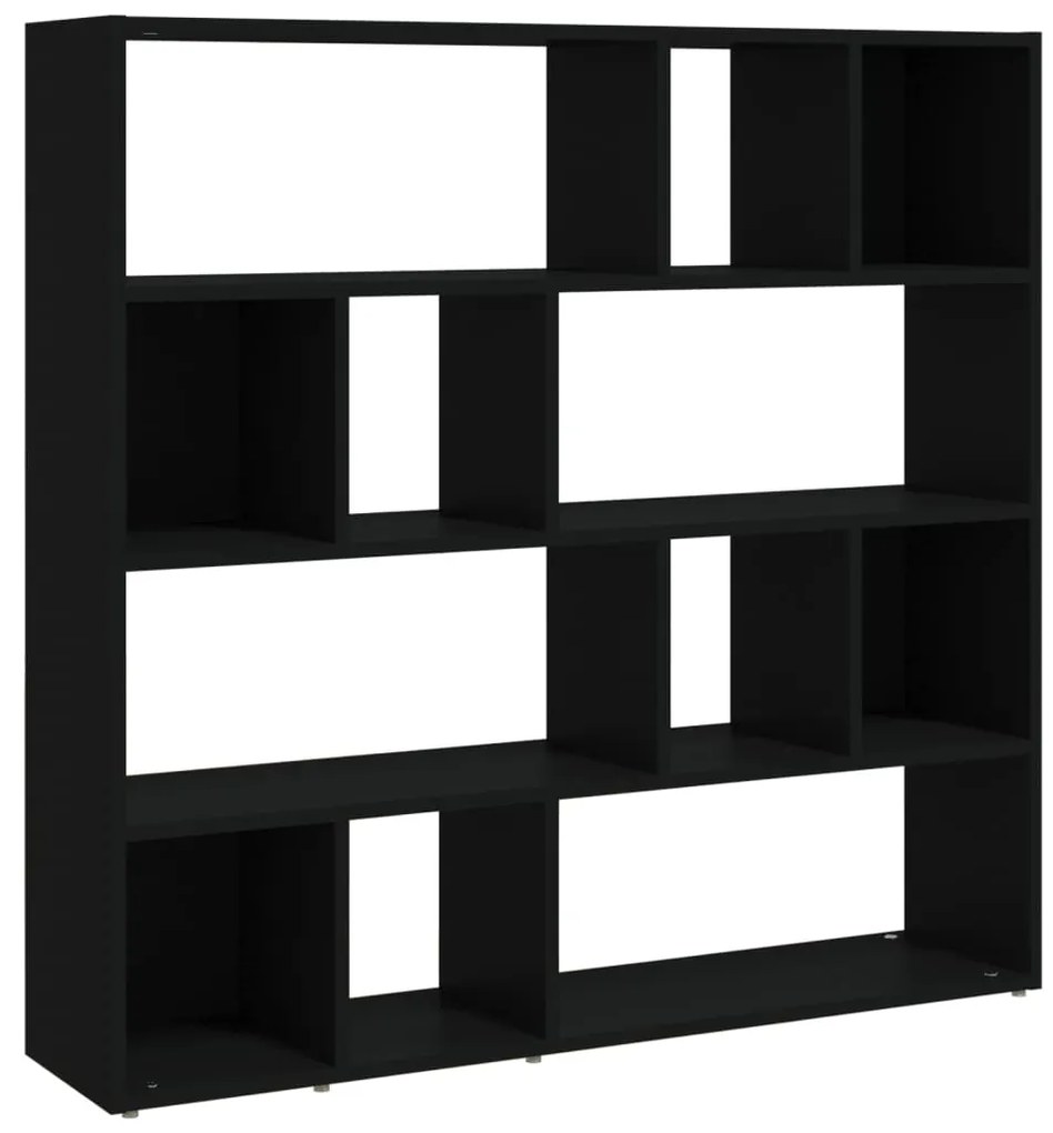823246 vidaXL Bibliotecă/Separator cameră, negru, 105x24x102 cm