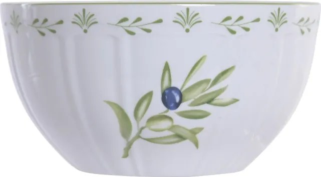 Bol stil Mediterraneean verde , din portelan , "Oliv"