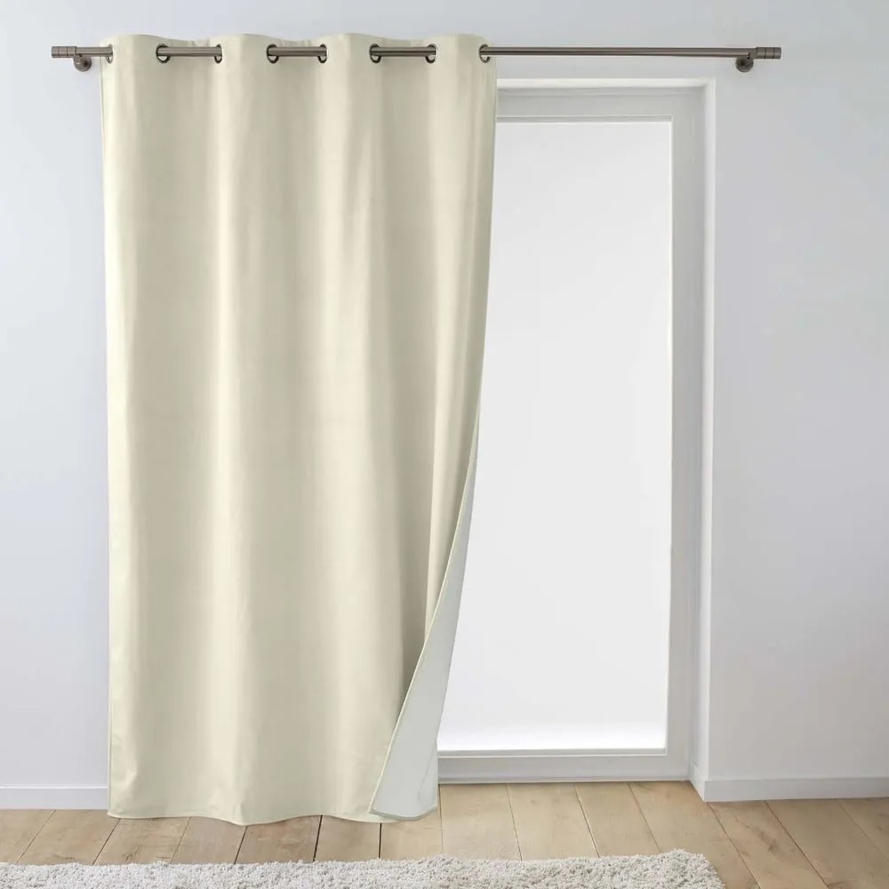 Draperie crem termoizolantă din catifea 140x260 cm Polarchic – douceur d'intérieur