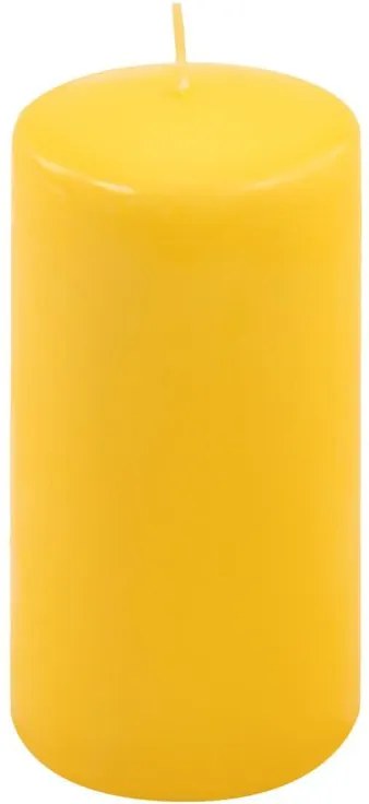 Set de lumânări stâlp, 15 cm, Ø 7,5 cm, galben, 2 buc