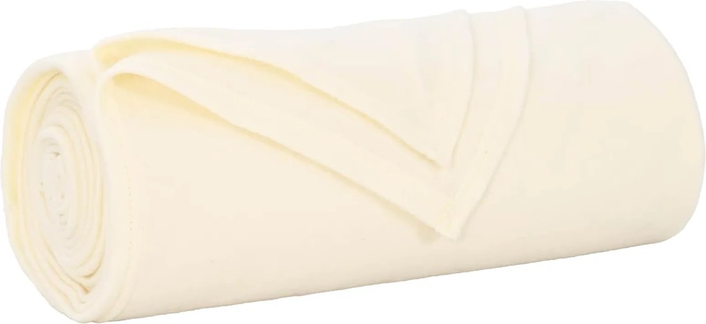 vidaXL Pătura de aruncat Crem 170 x 130 cm Molton