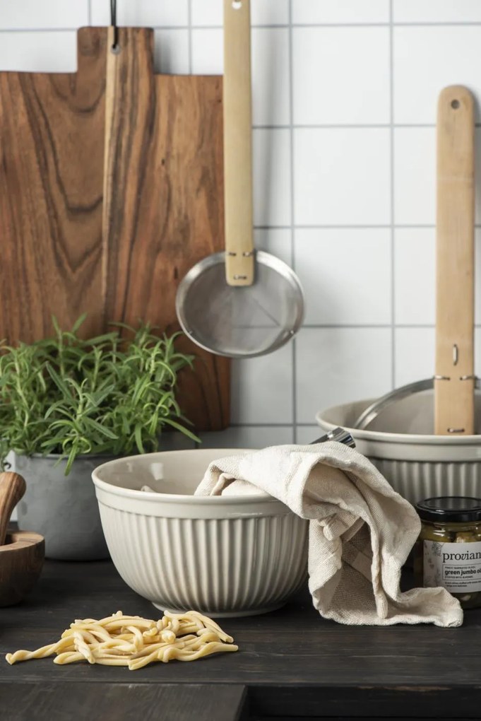 IB Laursen Set 3 boluri ceramice crem MYNTE BUTTER CREAM